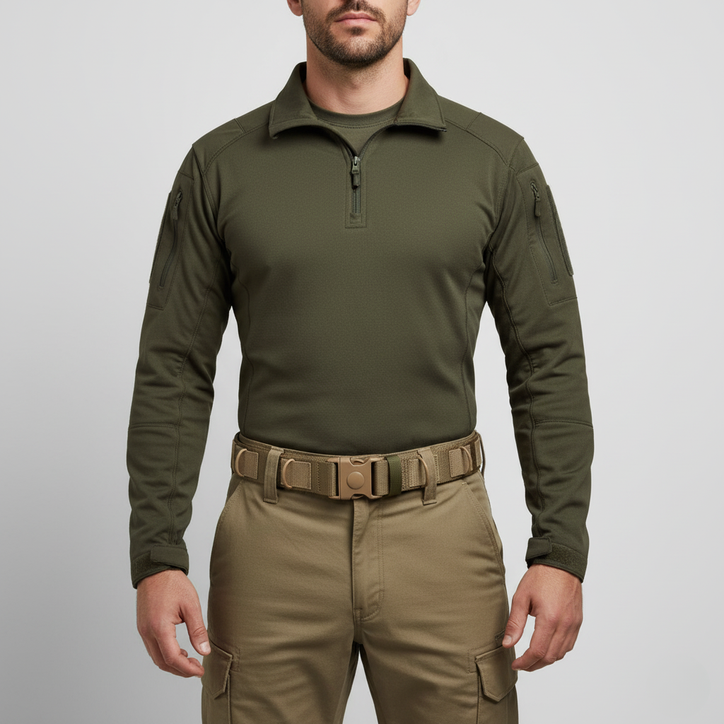 Adjustable Nylon Utility Belt with Release Buckle and Attachment Loops