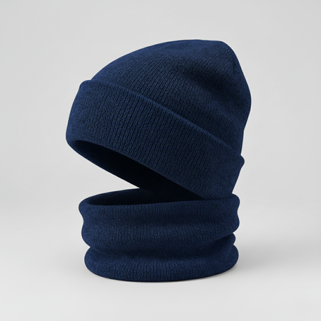 Adult Beanie and Neck Warmer Set – Polyester Fleece, One Size