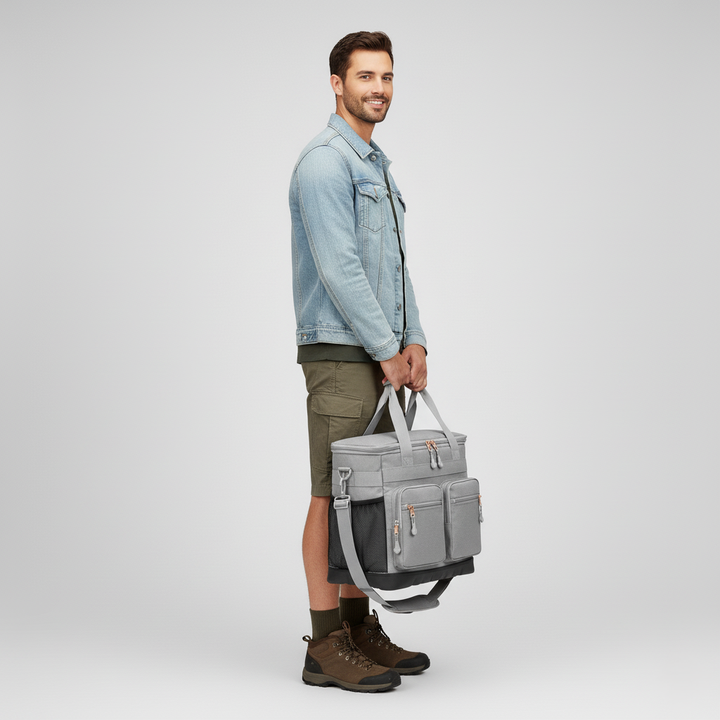 Large Insulated Leisure Bag with Multiple Compartments – Thermal Lining