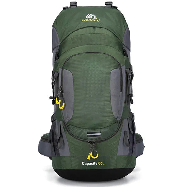 Nouvuna Reflective 60L Camping Backpack – Large-Capacity Nylon Design with Safety Strip