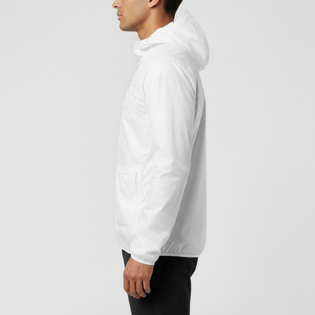 Men’s Lightweight Packable Windbreaker Jacket – Water-Resistant Polyester