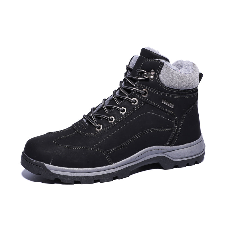 Men’s Outdoor Hiking Boots with Water-Resistant Suede and Lace-Up Fastening