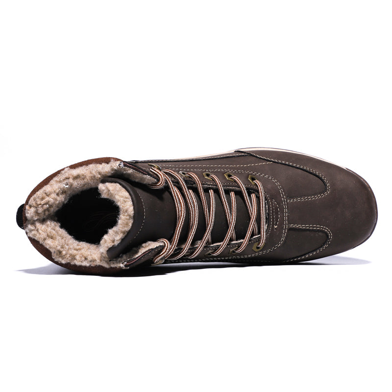 Men’s Outdoor Hiking Boots with Water-Resistant Suede and Lace-Up Fastening