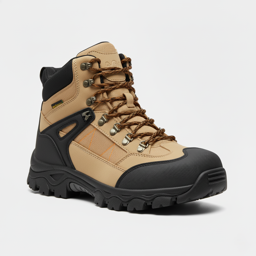 Men’s Tactical Trekking Boots with Rubberised Panels and Non-Slip Outsole