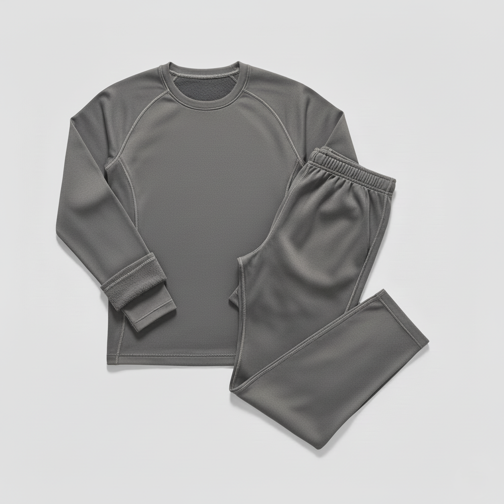 Men’s Thermal Base Layer Set with Long-Sleeve Top and Trousers