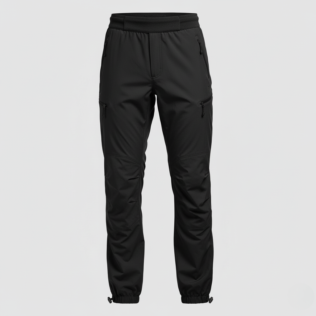 Men’s Waterproof Outdoor Trousers with Elastic Waist and Three Pockets