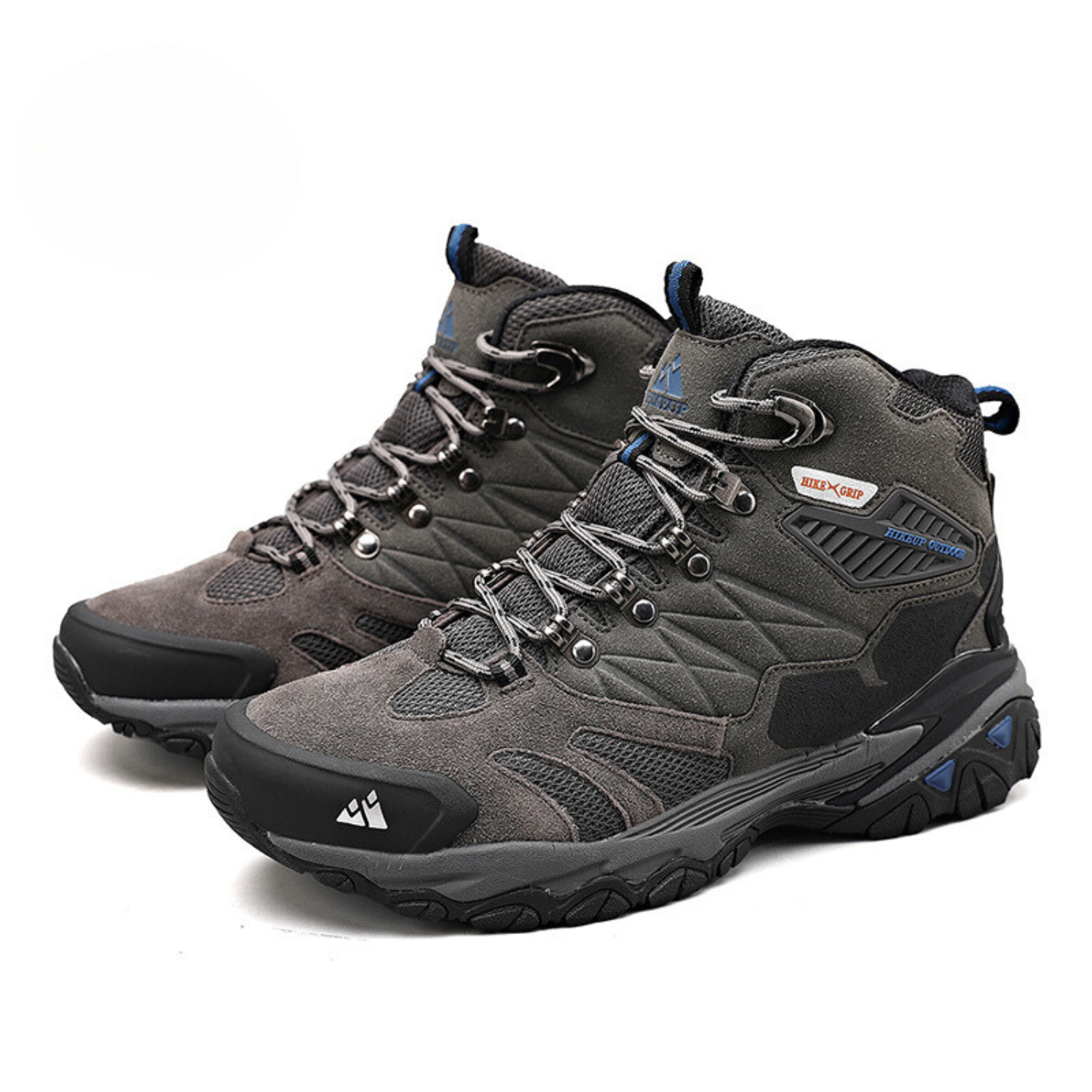 Nouvuna Waterproof Men’s Trekking Boots – Leather & Polyester High-Cut Design for Wet Conditions