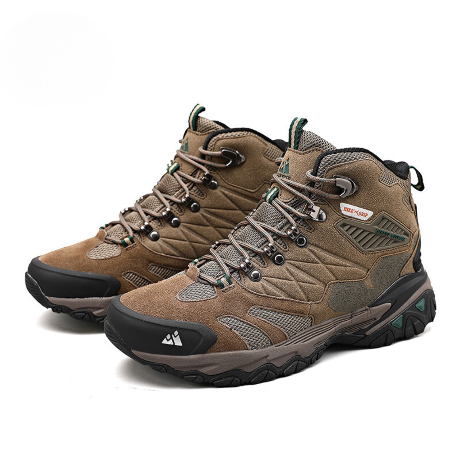 Nouvuna Waterproof Men’s Trekking Boots – Leather & Polyester High-Cut Design for Wet Conditions