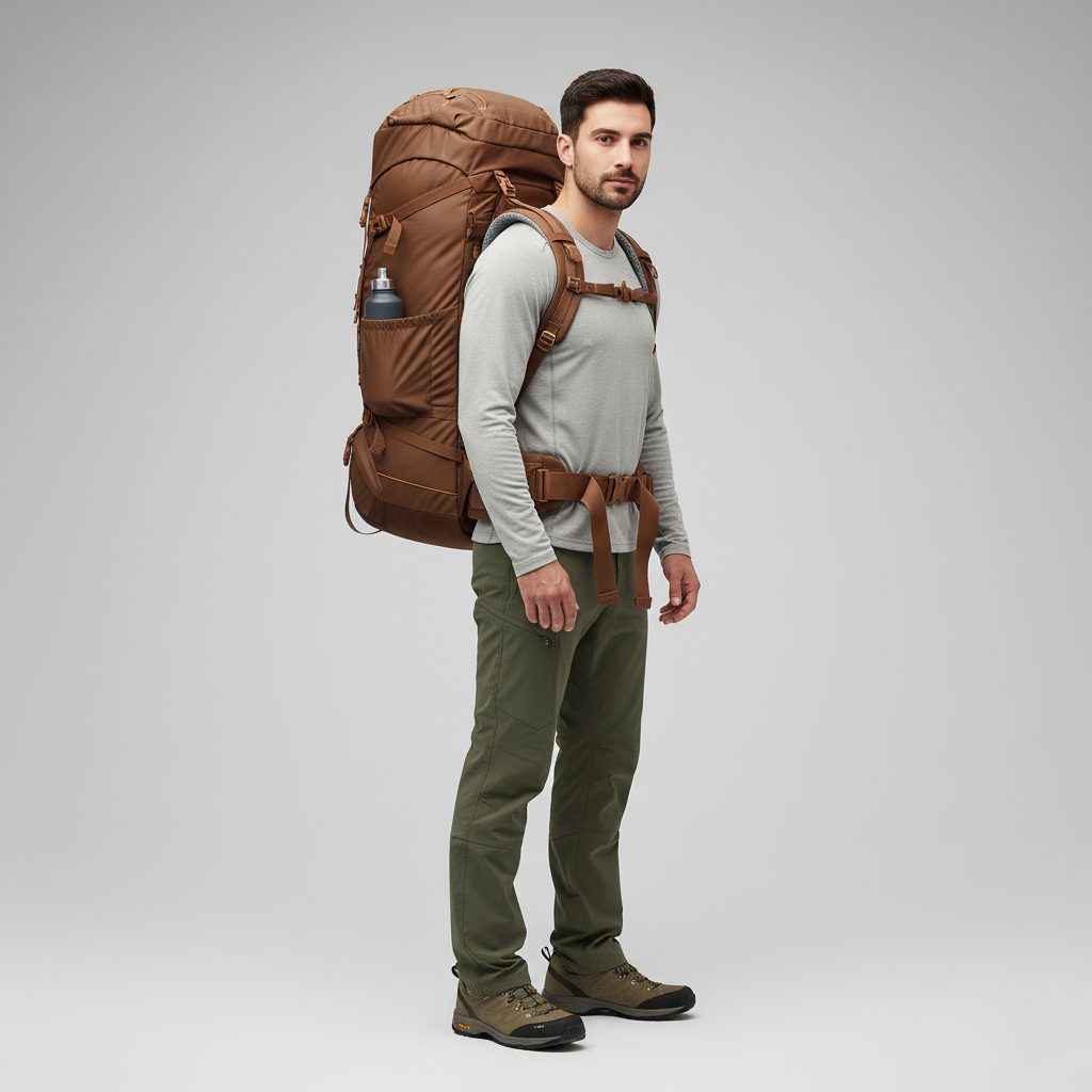 Waterproof Hiking Backpack with 80 L Capacity and Adjustable Straps