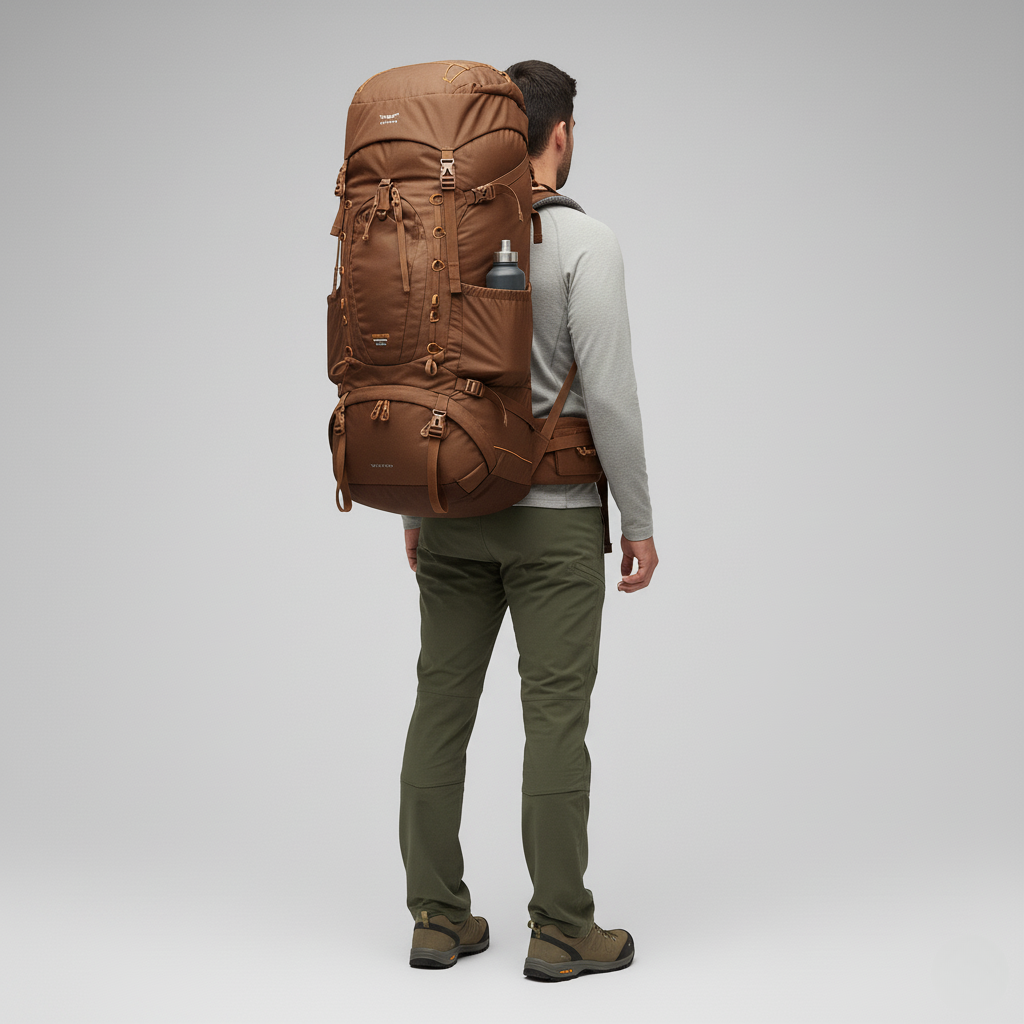 Waterproof Hiking Backpack with 80 L Capacity and Adjustable Straps