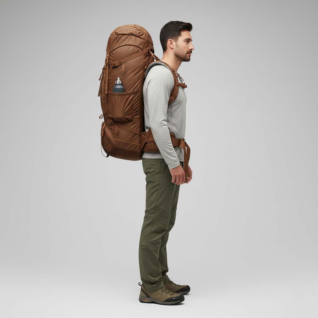 Waterproof Hiking Backpack with 80 L Capacity and Adjustable Straps