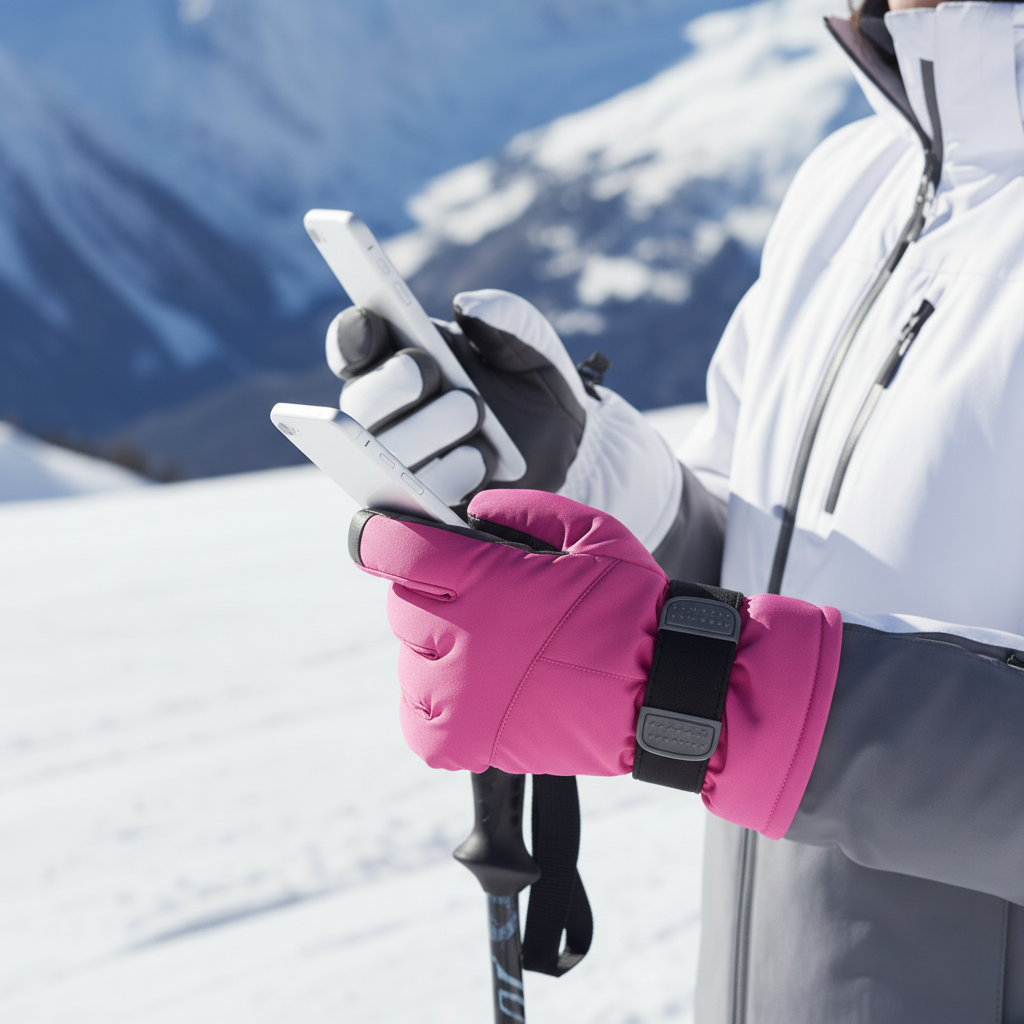 Women’s Ski and Snowboard Gloves with Touchscreen Fingertip
