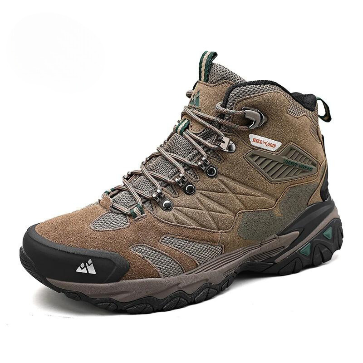 Nouvuna Waterproof Men’s Trekking Boots – Leather & Polyester High-Cut Design for Wet Conditions