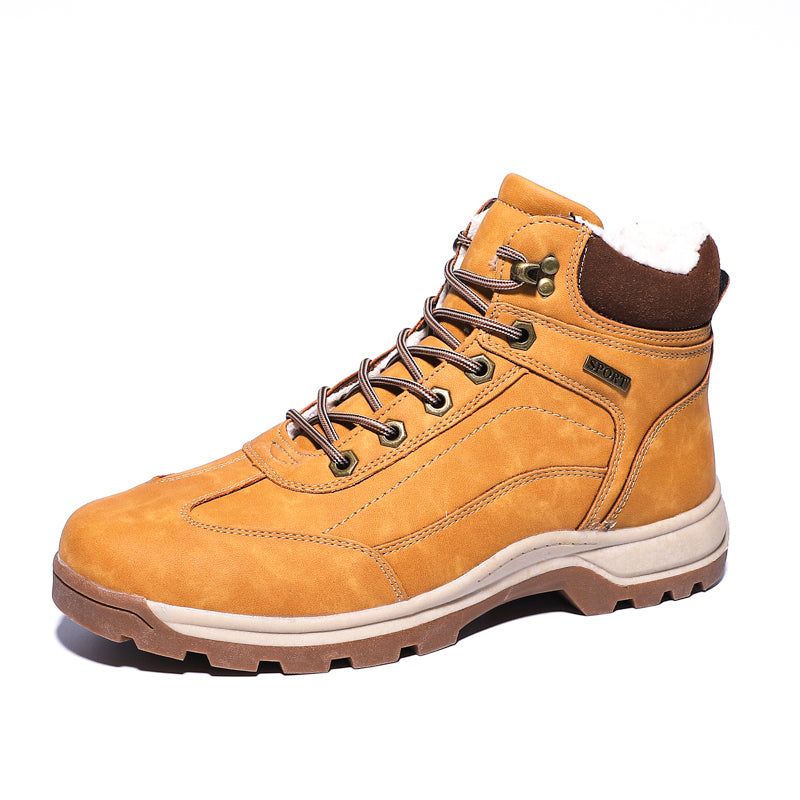 Men’s Outdoor Hiking Boots with Water-Resistant Suede and Lace-Up Fastening