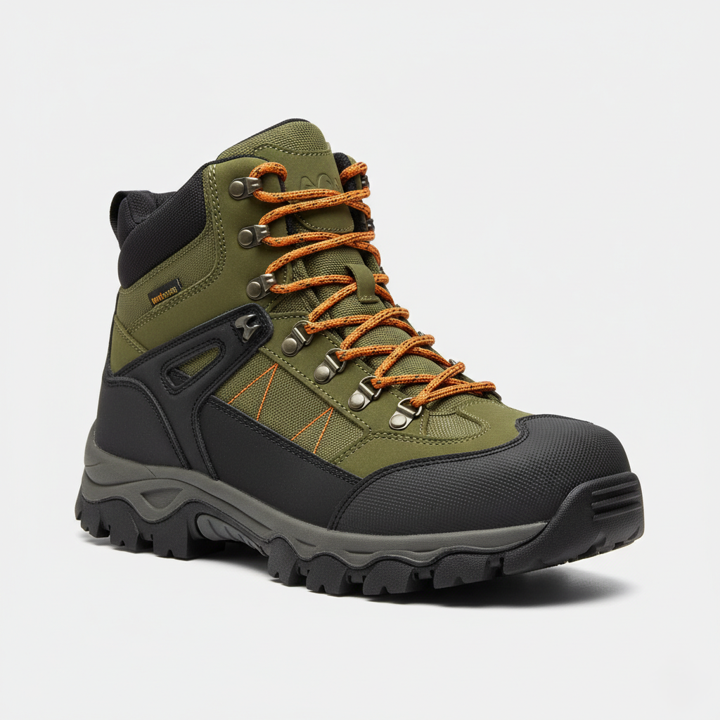 Men’s Tactical Trekking Boots with Rubberised Panels and Non-Slip Outsole