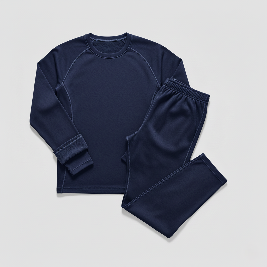 Men’s Thermal Base Layer Set with Long-Sleeve Top and Trousers