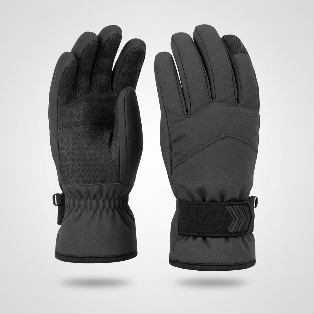 Men’s Winter Gloves with Touchscreen Fingertips – Adjustable Fit