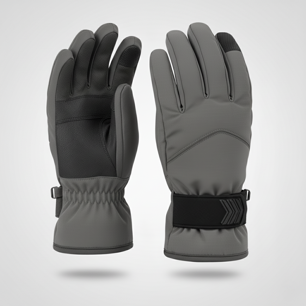 Men’s Winter Gloves with Touchscreen Fingertips – Adjustable Fit