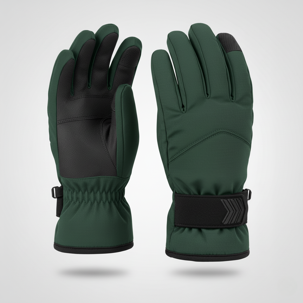 Men’s Winter Gloves with Touchscreen Fingertips – Adjustable Fit