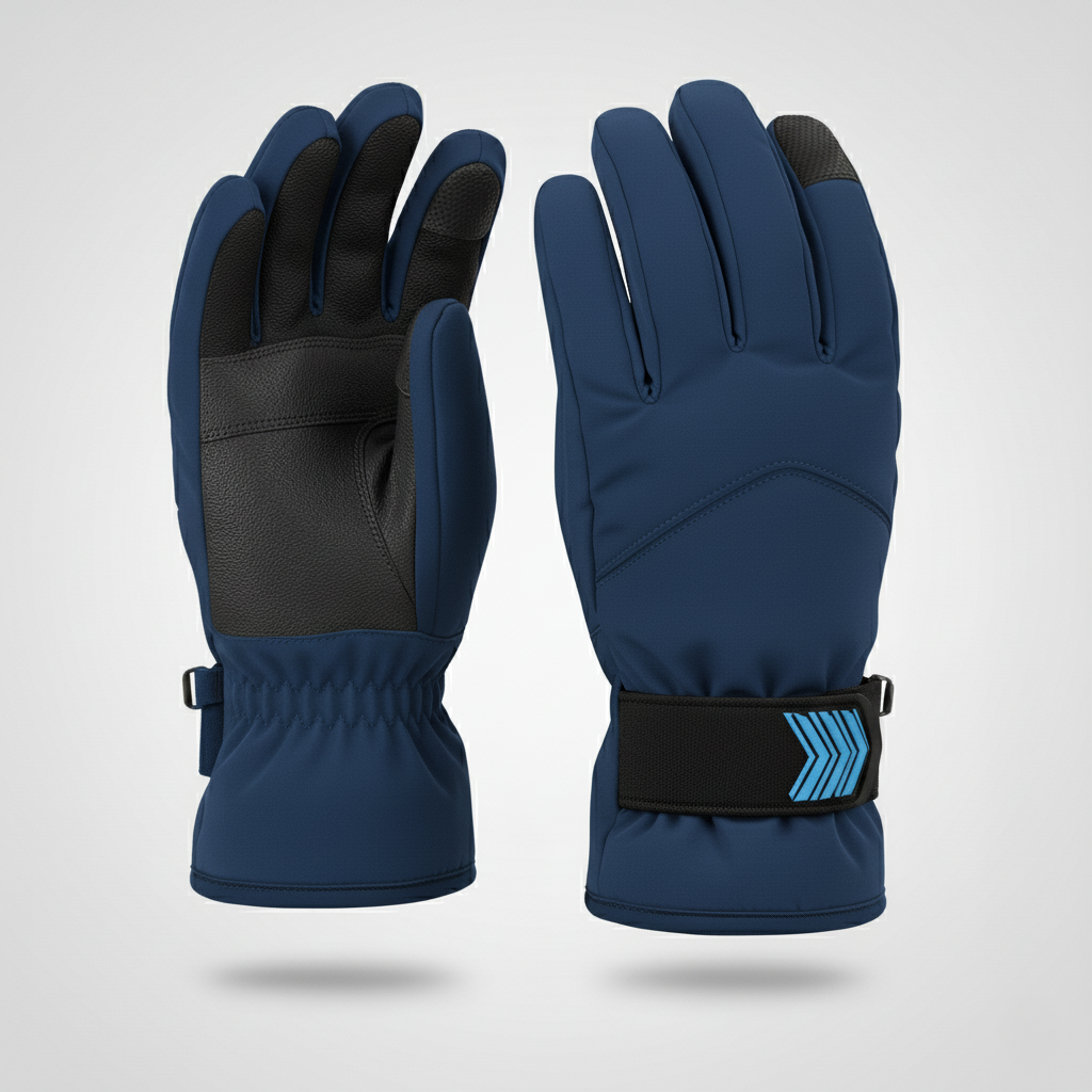 Men’s Winter Gloves with Touchscreen Fingertips – Adjustable Fit